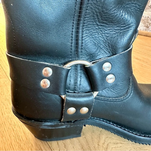 !! SOLD !! — *VINTAGE 1994* HARLEY-DAVIDSON Tall Black Moto Boot 7 -USAMade - Picture 8 of 9